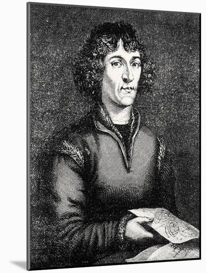 Engraving of Nicolas Copernicus, Polish Astronomer-Jeremy Burgess-Mounted Photographic Print