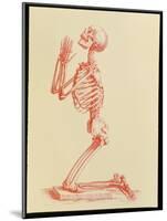 Engraving of Praying Male Skeleton by Cheselden-Mehau Kulyk-Mounted Photographic Print