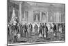 Engraving of President Buchanan Receiving Japanese Ambassadors-null-Mounted Giclee Print