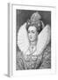 Engraving of Queen Elizabeth I in Royal Dress-null-Framed Giclee Print