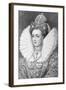 Engraving of Queen Elizabeth I in Royal Dress-null-Framed Giclee Print