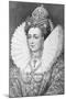 Engraving of Queen Elizabeth I in Royal Dress-null-Mounted Giclee Print