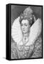 Engraving of Queen Elizabeth I in Royal Dress-null-Framed Stretched Canvas