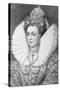 Engraving of Queen Elizabeth I in Royal Dress-null-Stretched Canvas