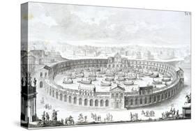 Engraving of Roman Boat Arena-Fischer von Erlach-Stretched Canvas