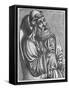 Engraving of Saint Cyril of Alexandria-null-Framed Stretched Canvas