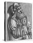 Engraving of Saint Cyril of Alexandria-null-Stretched Canvas