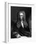 Engraving of Sir Isaac Newton Seated at a Table-null-Framed Giclee Print