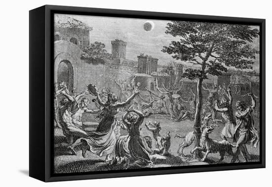 Engraving of Solar Eclipse in Peru by Bernard Picard-null-Framed Stretched Canvas