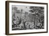 Engraving of Solar Eclipse in Peru by Bernard Picard-null-Framed Giclee Print