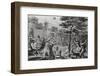 Engraving of Solar Eclipse in Peru by Bernard Picard-Bettmann-Framed Photographic Print