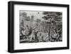 Engraving of Solar Eclipse in Peru by Bernard Picard-Bettmann-Framed Photographic Print