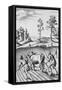 Engraving of Strip Farming by Wenceslaus Hollar-null-Framed Stretched Canvas