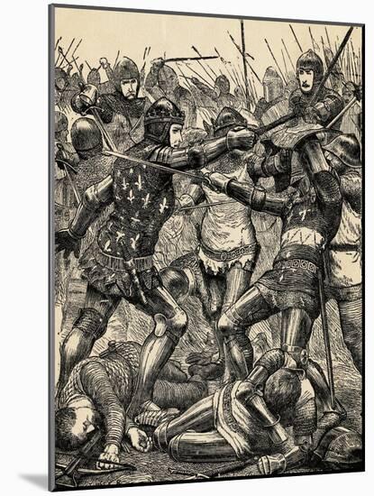 Engraving of the Battle of Poitiers-null-Mounted Giclee Print