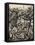 Engraving of the Battle of Poitiers-null-Framed Stretched Canvas