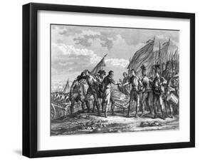 Engraving of the Battle of Saratoga, 1777-F. Godfrey-Framed Giclee Print