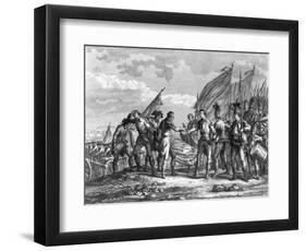 Engraving of the Battle of Saratoga, 1777-F. Godfrey-Framed Premium Giclee Print