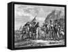 Engraving of the Battle of Saratoga, 1777-F. Godfrey-Framed Stretched Canvas