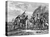Engraving of the Battle of Saratoga, 1777-F. Godfrey-Stretched Canvas