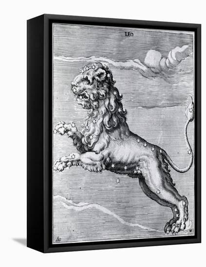 Engraving of the Lion; Constellation-null-Framed Stretched Canvas