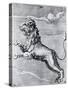 Engraving of the Lion; Constellation-null-Stretched Canvas