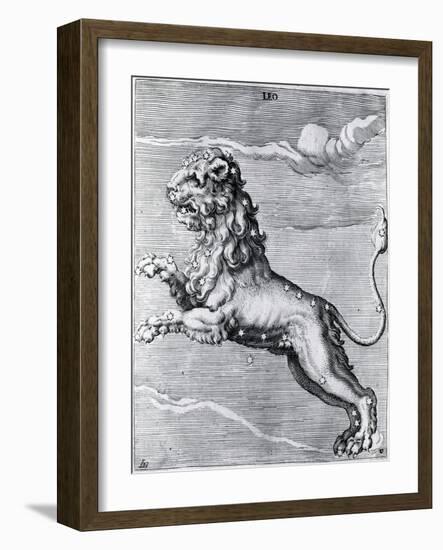 Engraving of the Lion; Constellation-null-Framed Giclee Print