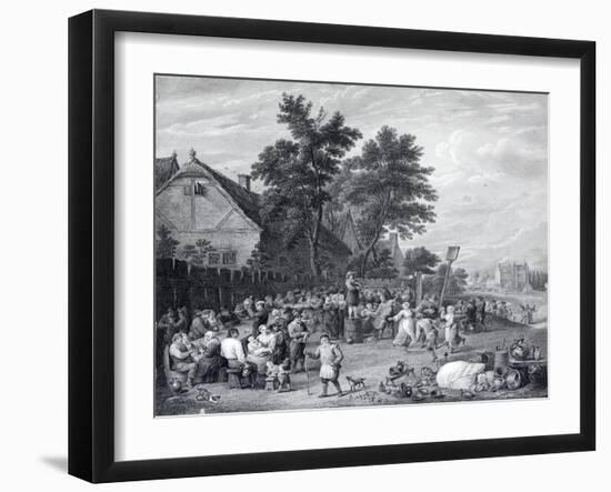 Engraving of the Rent Day Feast-David Tenniers-Framed Giclee Print