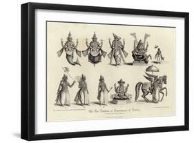 Engraving of the Ten Avatars of Vishnu-null-Framed Giclee Print