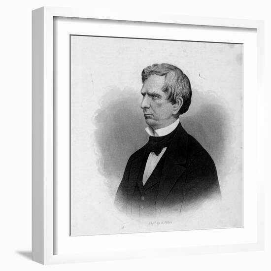 Engraving of William Seward, American Statesman and Secretary of State under President Lincoln-null-Framed Photographic Print