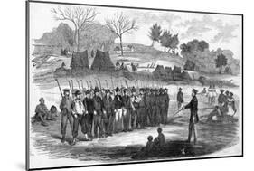 Engraving of William Walker Training His Soldiers at Virgin Bay-null-Mounted Giclee Print