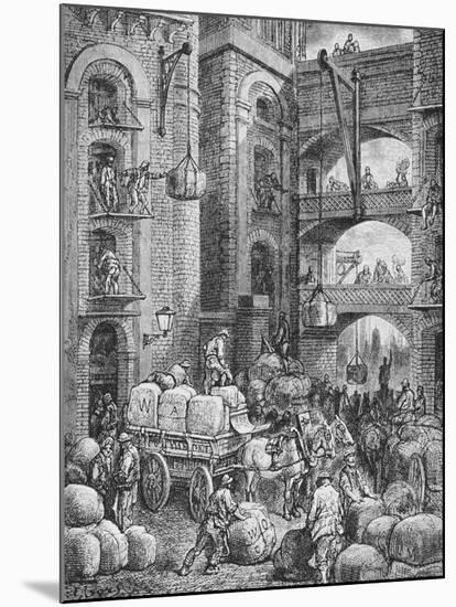 Engraving of Workers at a London Warehouse-Gustave Doré-Mounted Giclee Print