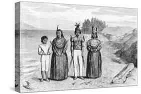 Engraving of Yaqui Indians-null-Stretched Canvas