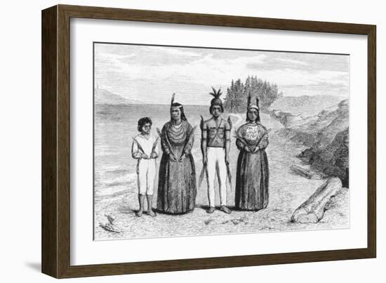 Engraving of Yaqui Indians-null-Framed Giclee Print