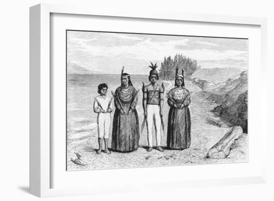 Engraving of Yaqui Indians-null-Framed Giclee Print