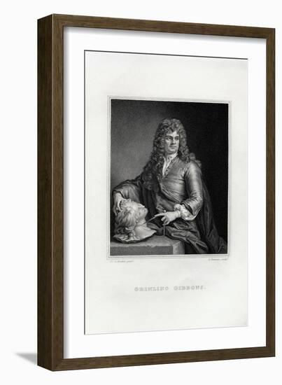 Engraving Print of Grinling Gibbons-Samuel Freeman-Framed Giclee Print