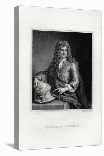 Engraving Print of Grinling Gibbons-Samuel Freeman-Stretched Canvas