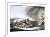 Engraving, Retreat of the French from Leipzig and Death of Poniatowski-null-Framed Giclee Print