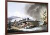 Engraving, Retreat of the French from Leipzig and Death of Poniatowski-null-Framed Giclee Print