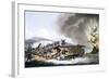 Engraving, Retreat of the French from Leipzig and Death of Poniatowski-null-Framed Giclee Print