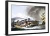 Engraving, Retreat of the French from Leipzig and Death of Poniatowski-null-Framed Giclee Print