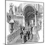Engraving Showing the Grand Staircase of Buckingham Palace, London, in 1887-null-Mounted Art Print