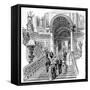 Engraving Showing the Grand Staircase of Buckingham Palace, London, in 1887-null-Framed Stretched Canvas