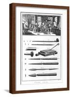 Engraving Workshop, Chapter on Engraving, Plate I, Encyclopedia by Denis Diderot-null-Framed Giclee Print