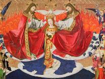 Detail of the Coronation of the Virgin, 1453-54 (Oil on Panel)-Enguerrand Quarton-Framed Stretched Canvas