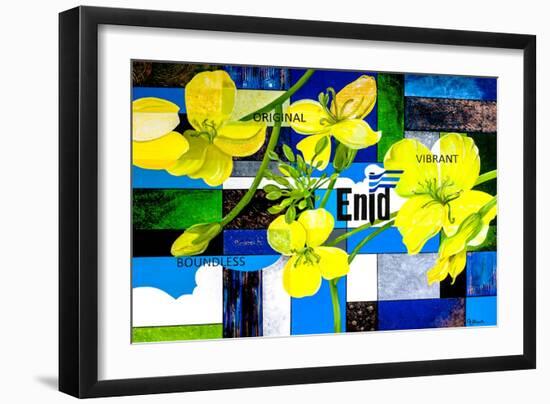 Enid, Oklahoma - Painting-Lantern Press-Framed Art Print