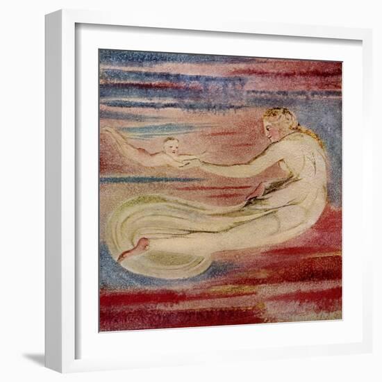 Enitharmon Floating in the Dawn by William Blake-William Blake-Framed Giclee Print