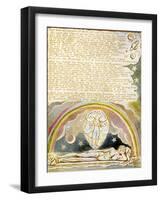 Enitharmon Hovering Over the Sleeping Los by William Blake-William Blake-Framed Giclee Print