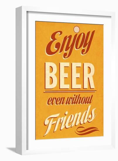 Enjoy Beer-null-Framed Art Print