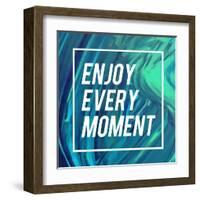 Enjoy Every Moment-Swedish Marble-Framed Art Print