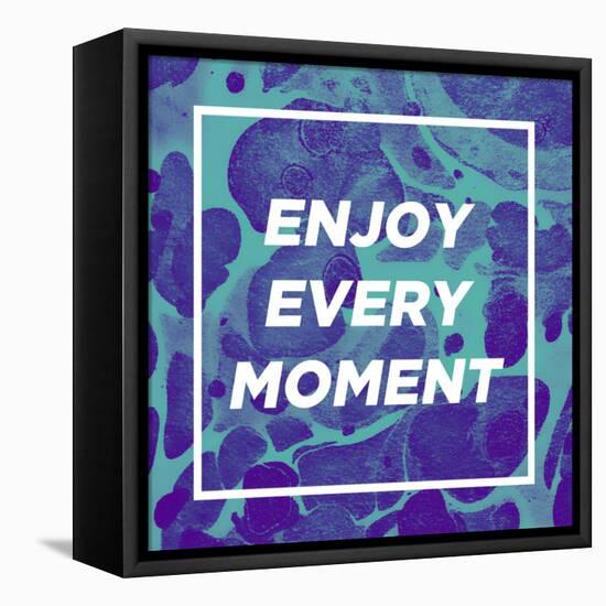 Enjoy Every Moment-Swedish Marble-Framed Stretched Canvas